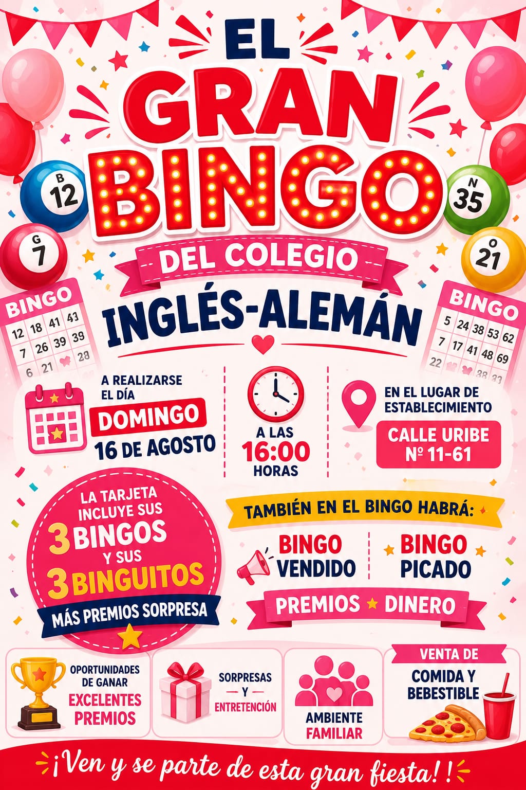 Gran Bingo del Colegio Inglés Alemán